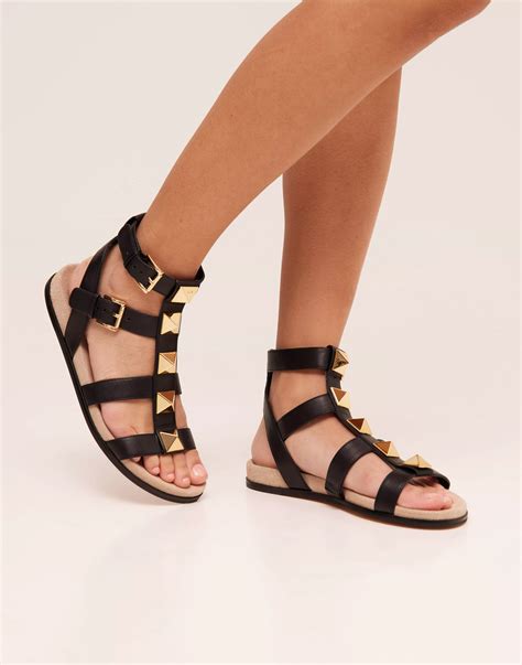 michael kors black gladiator sandals|Michael Kors suri knotted sandals.